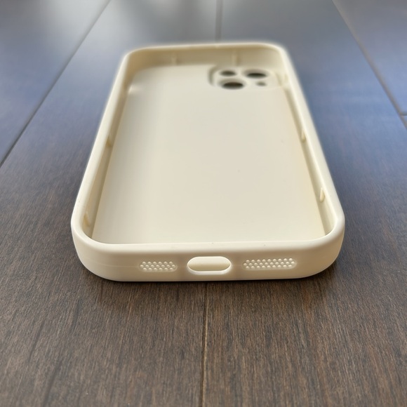 iPhone 14 PLUS Cream White Sherpa Phone Case, Winter Beige Cozy Accessory Tech - Picture 5 of 7